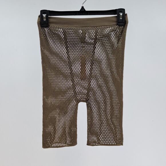 Skims Shorts‎ Plus 2X-4X Warp Knit Cover Up Swim Seamless Perforated Army Green - Picture 8 of 11